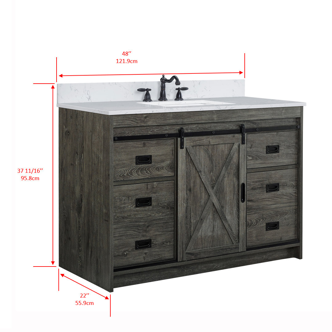 Sand & Stable Jillian 48" Single Bathroom Vanity Set & Reviews Wayfair